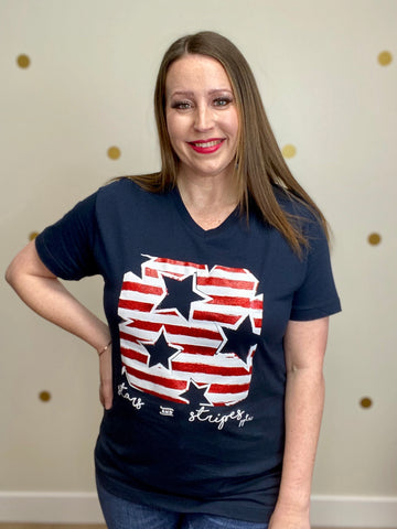 Navy Stars & Stripes Tee