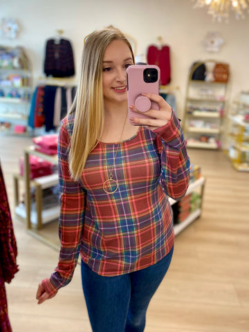 Multicolor Plaid Top