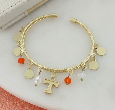 Tennessee Logo Gold Cuff Bracelet