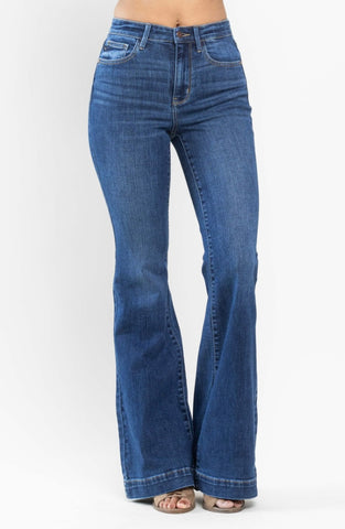 Judy Blue High Waist Wide Hem Flare Jeans