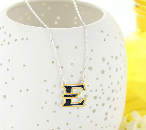 ETSU Crystal Logo Necklace
