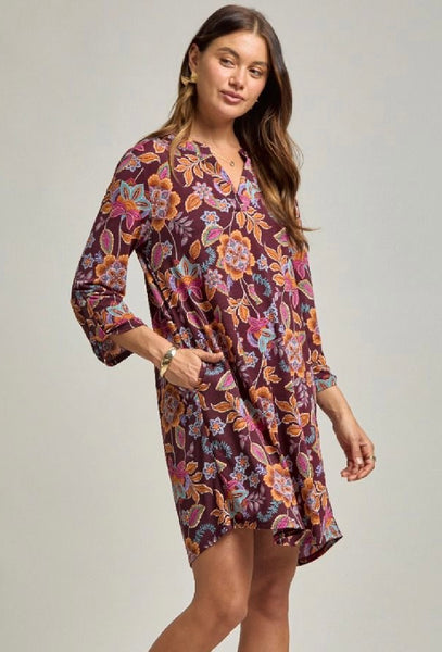 Chocolate Print Pocket Dress
