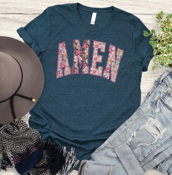 Floral Amen Tee