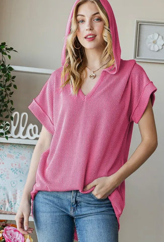 FINAL SALE Pink Hoodie Top