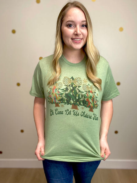FINAL SALE Oh Come Let Us Adore Him Tee