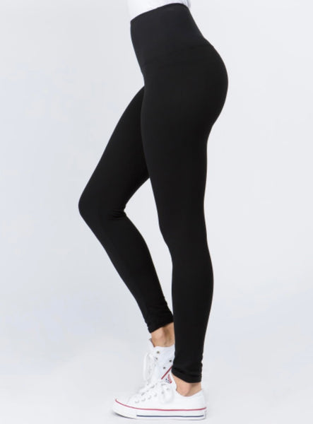 Black 5 Inch Peach Skin Leggings