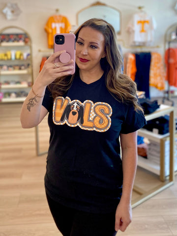 Black Vols Checkered Smokey Tee