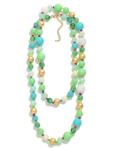 Green Multi Beaded Necklace