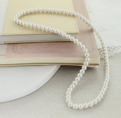 Pearl Stretch Necklace - 24”