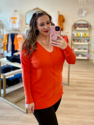 Orange Cozy Sweater
