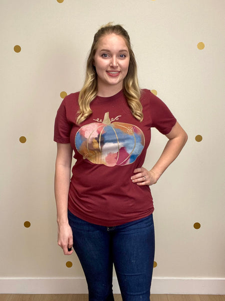 Wine Multi Swatch Pumpkin Tee