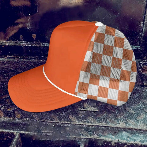 Game Day Orange Checkered Hat