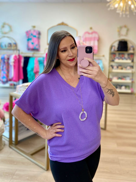 Violet Textured Top