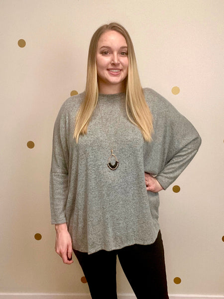 Sage Brushed Oversized Tunic