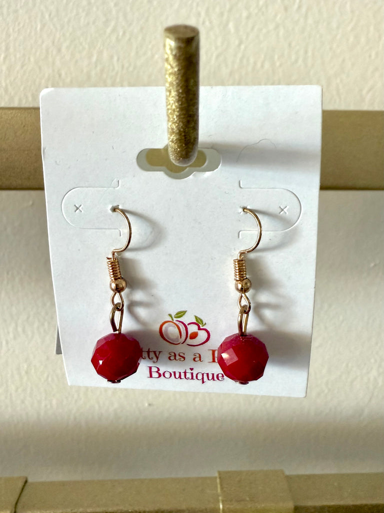 FINAL SALE Red Earrings