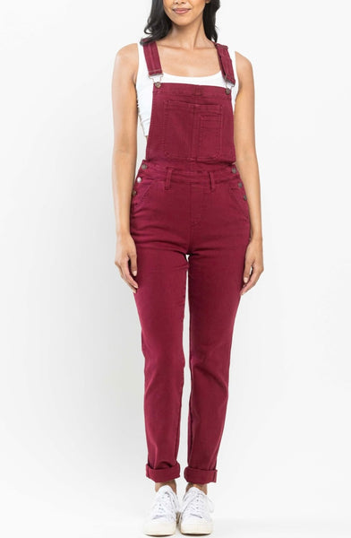 FINAL SALE Judy Blue Wine Overalls