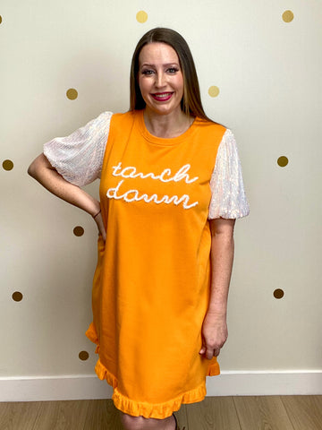 Umgee Orange Touch Down Detail Dress