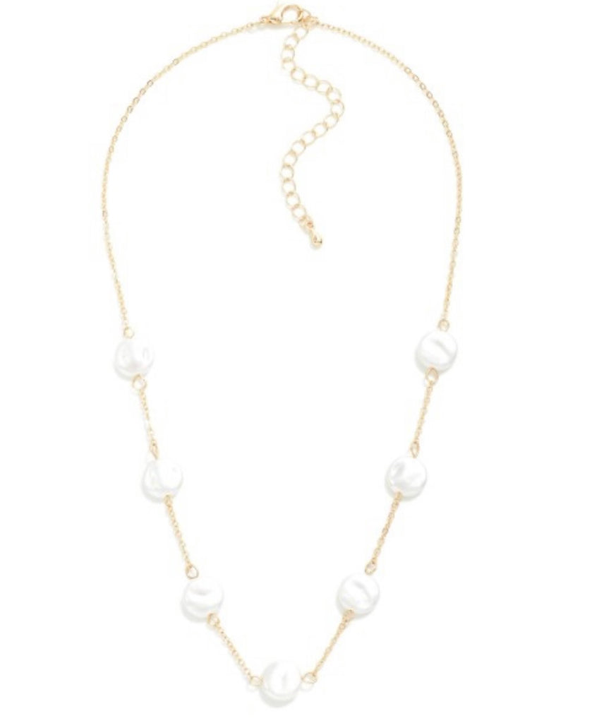 Gold & Pearl 16 Inch Necklace