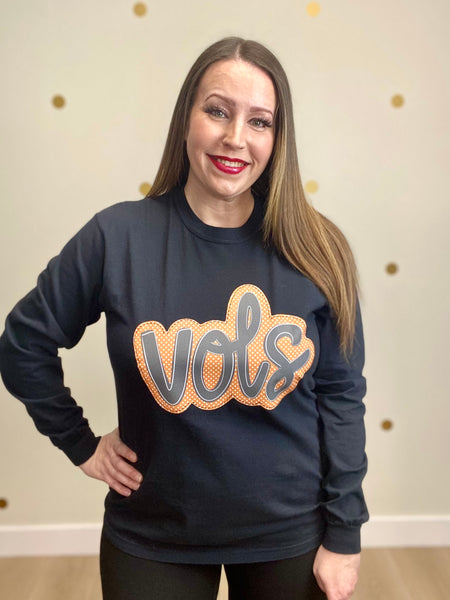 Vols Polka Dot Long Sleeve Tee