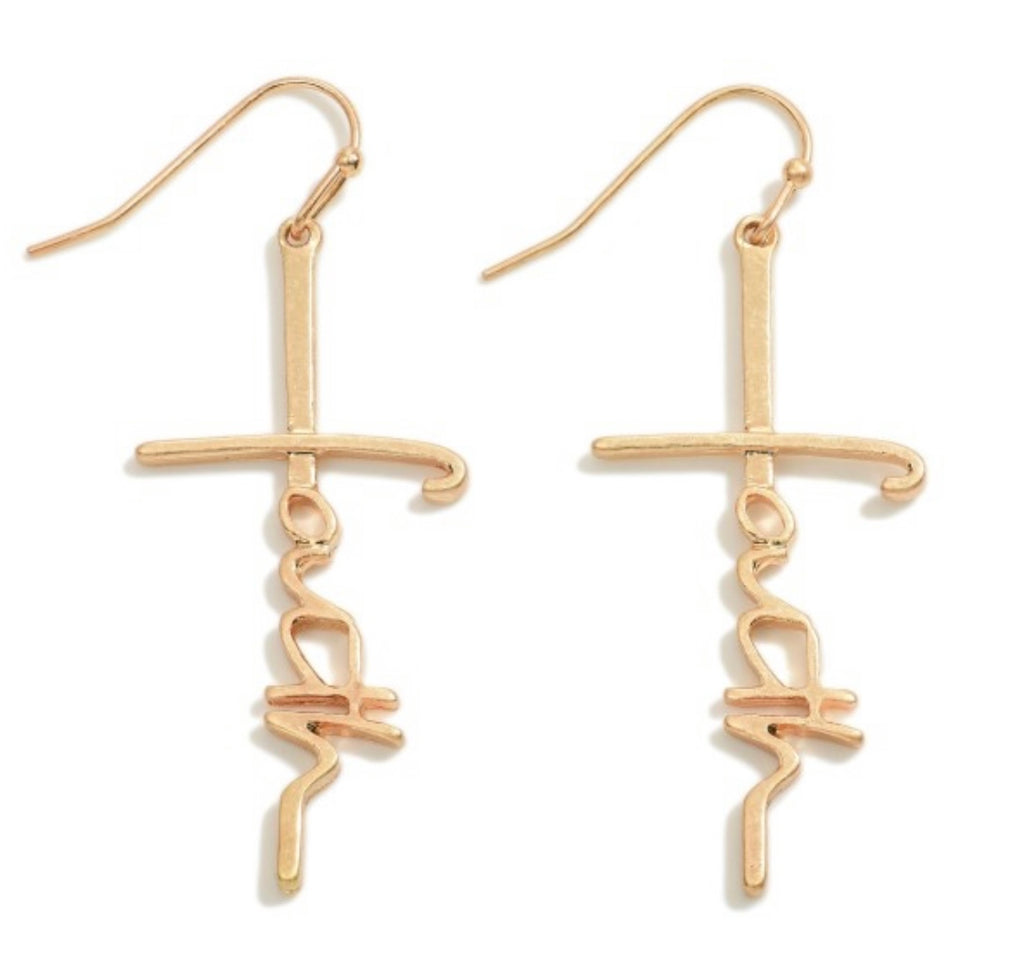 Gold Faith Earrings