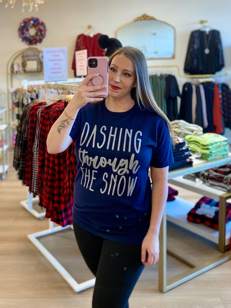 FINAL SALE Dashing Through The Snow Tee