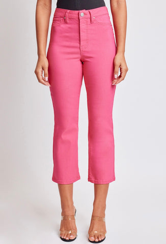 FINAL SALE Coral Hyperstretch Cropped Flare Pants