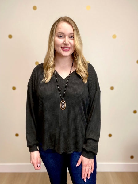 Black Waffle Top