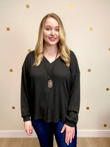 Black Waffle Top