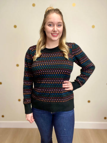 Black Multicolor Sweater