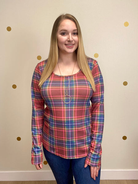 Multicolor Plaid Top