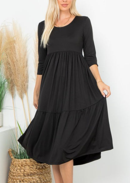 Black Tiered Dress