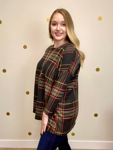 FINAL SALE Black Plaid Tunic