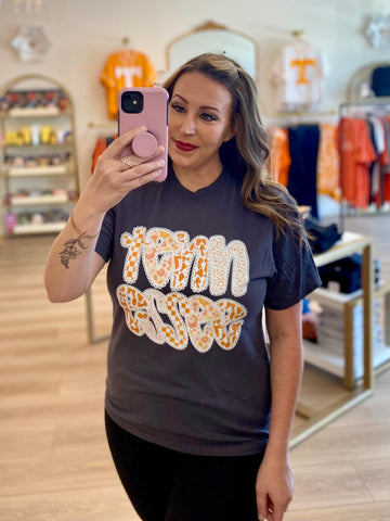 Tennessee Print Lace Tee