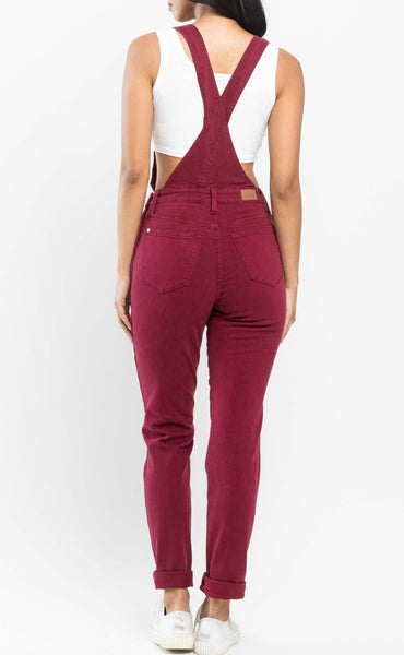 FINAL SALE Judy Blue Wine Overalls