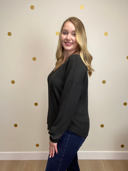 Black Waffle Top