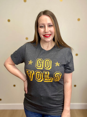 Gray Go Vols Tee