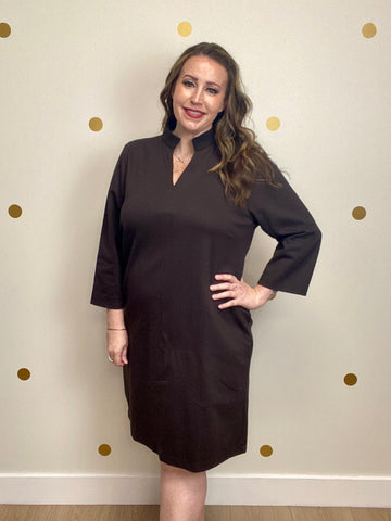 Chocolate Classic Collared Dress
