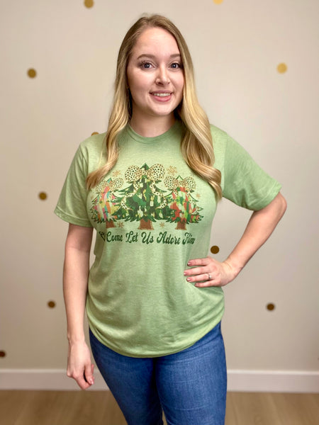 FINAL SALE Oh Come Let Us Adore Him Tee