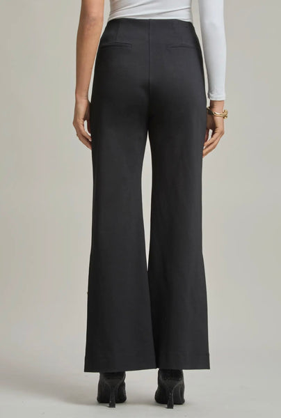 Black Classic Button High Rise Pants