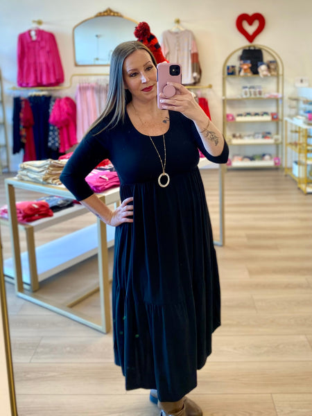 Black Tiered Dress