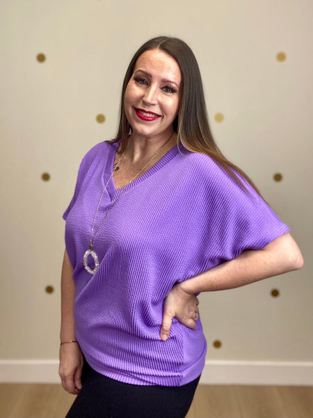 Violet Textured Top