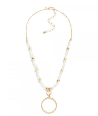 Crystal & Gold Beaded Necklace