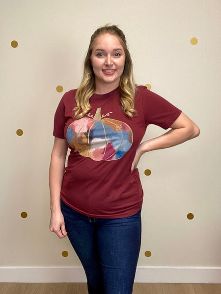 Wine Multi Swatch Pumpkin Tee