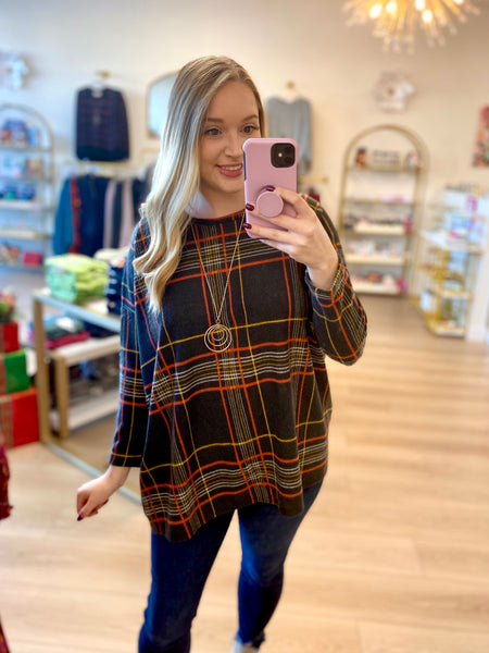 FINAL SALE Black Plaid Tunic