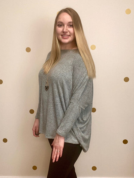 Sage Brushed Oversized Tunic