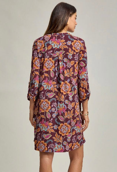 Chocolate Print Pocket Dress