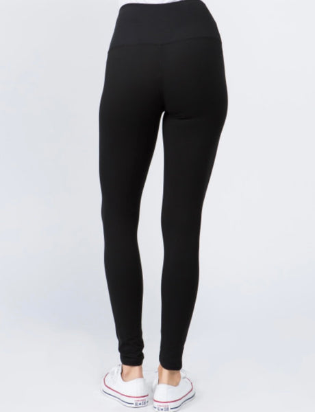 Black 5 Inch Peach Skin Leggings