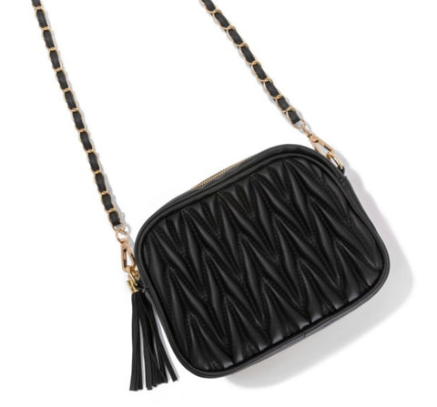 Black Vegan Braid Crossbody