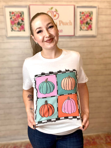FINAL SALE Square Multi Colored Pumpkin Tee