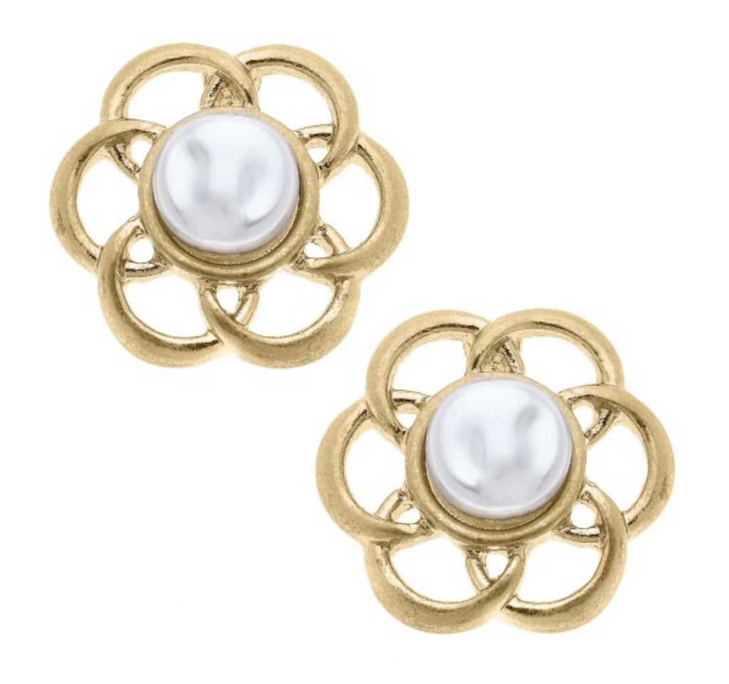 Pearl Flower Earrings